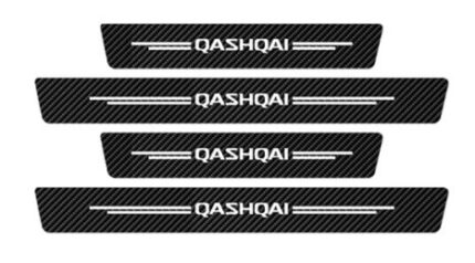 Захисна плівка на пороги авто Nissan Qashqai Карбон 4D 4 шт.